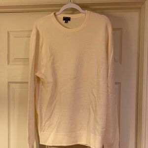 Todd Snyder Men's 100% Wool Light Cream Crewneck Sweater Sz XL.  See Pictures